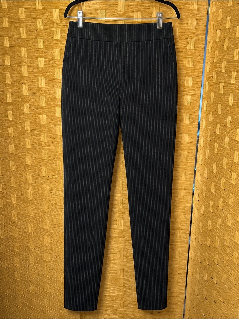 Max Studio Black Pinstripe Trousers - Picture 3 of 5